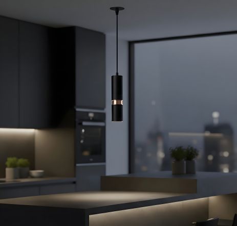 Лофт люстра підвісна Sirius PRD 4631-P BK R-GD (1 плафон)