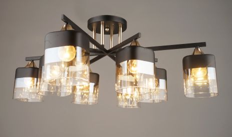 Потолочная люстра Sirius B N4056/8 BK+FGD