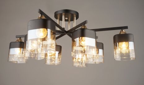 Потолочная люстра Sirius B N4056/8 BK+FGD Потолочная люстра Sirius B N4056/8 BK+FGD