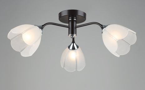 Потолочная люстра на кухню Sirius B N6048/3 COFFEE+CR на 3 плафона Потолочная люстра на кухню Sirius B N6048/3 COFFEE+CR на 3 плафона