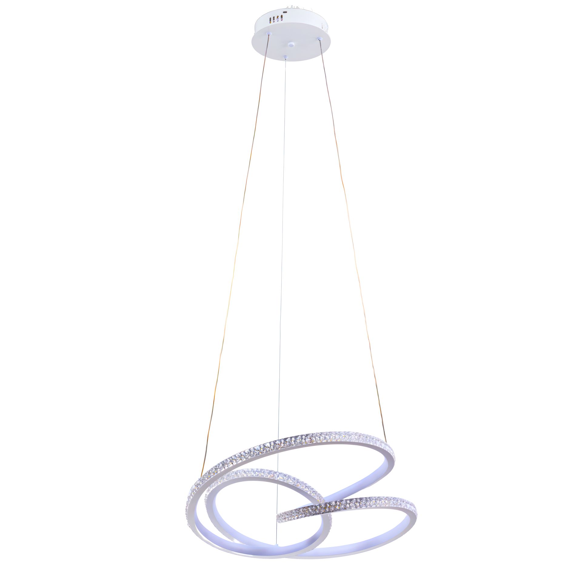 Підвісна світлодіодна люстра, акрилова, Sirius LCD3073 WT 128W Підвісна світлодіодна люстра, акрилова, Sirius LCD3073 WT 128W