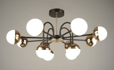 Акрилова світлодіодна люстра Sirius B N4184/12 BK+FGD