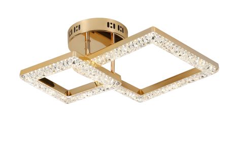 Акрилова світлодіодна люстра VALESO 2726/1+1 GD 25W*2