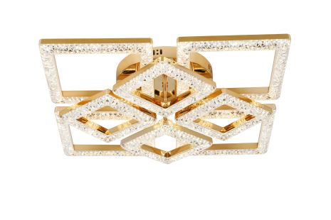 Світлодіодна люстра акрилова Sirius 2726/4+4 GD 100W*2