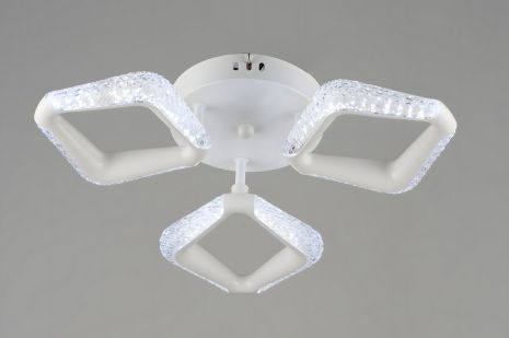 Акрилова світлодіодна люстра Sirius B YH1301/3 WT 18W