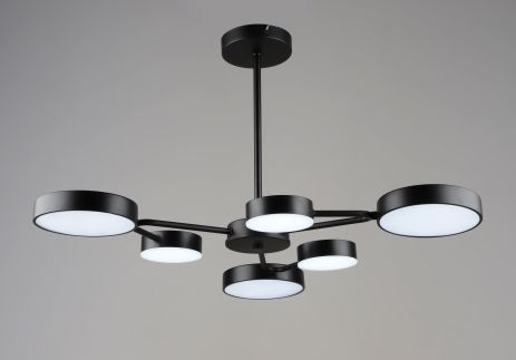 Люстра підвісна світлодіодна VALESO B YH1354/3+3 BK 63W