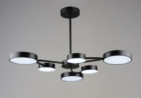 Люстра подвесная светодиодная VALESO B YH1354/3+3 BK 63W Люстра подвесная светодиодная VALESO B YH1354/3+3 BK 63W