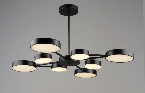 Люстра подвесная светодиодная VALESO B YH1354/4+4 BK 84W Люстра подвесная светодиодная VALESO B YH1354/4+4 BK 84W