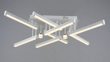 Акриловая светодиодная люстра в гостиную Sirius YH1315/8+2