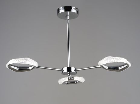 Люстра підвісна світлодіодна Sirius B YH1304/3 CH 18W хромова