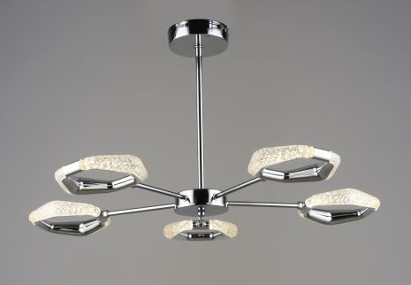 Люстра подвесная светодиодная Sirius B YH1304/5 CH 30W хромовая
