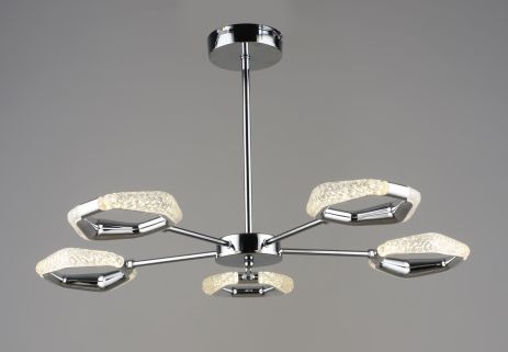Люстра підвісна світлодіодна Sirius B YH1304/5 CH 30W хромова