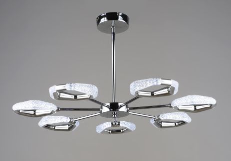 Люстра підвісна світлодіодна Sirius B YH1304/7 CH 42W хромова