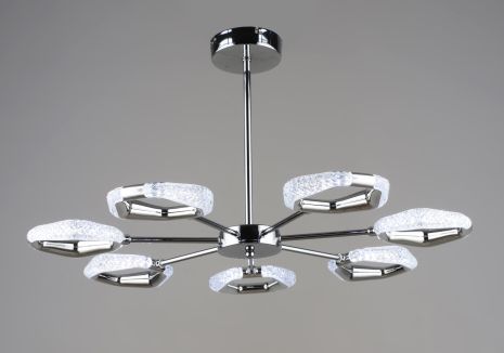 Люстра подвесная светодиодная Sirius B YH1304/7 CH 42W хромовая