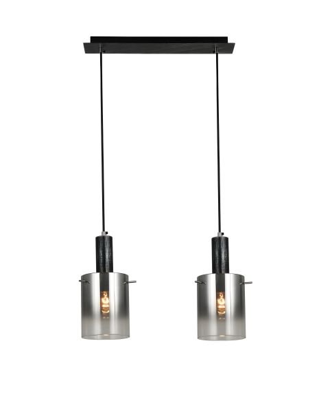 Підвісний світильник матовий чорний сріблястий хром, G 07459/2L