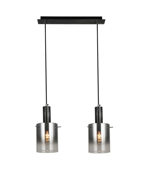 Підвісний світильник матовий чорний сріблястий хром, G 07459/2L