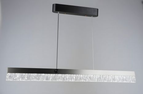 Подвесная светодиодная люстра VALESO YH1362/80W, LED 40W, линейная, черный+серый