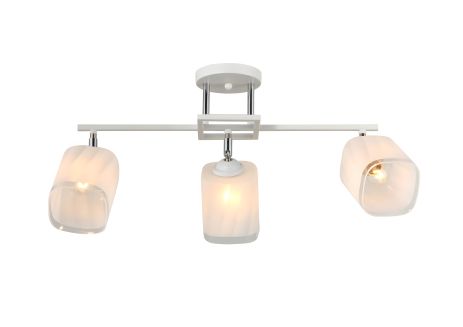 Белая люстра G 07472/3 с хромированными элементами