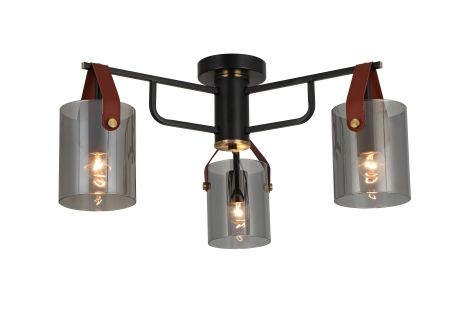 Лофт люстра с 3 плафонами G 321036/3 Copper+Matt black Лофт люстра с 3 плафонами G 321036/3 Copper+Matt black