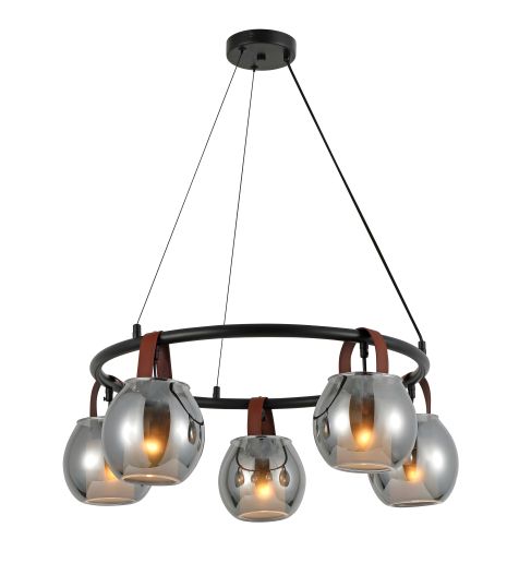 Люстра в підвішуванні в стилі лофт G 321029/5 Matte Black