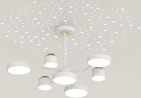 Потолочный светильник XI3347-7 Белый + Золото