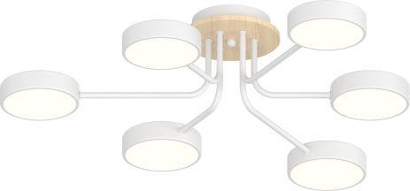 Люстра VALESO XI3333-6 белый+дерево
