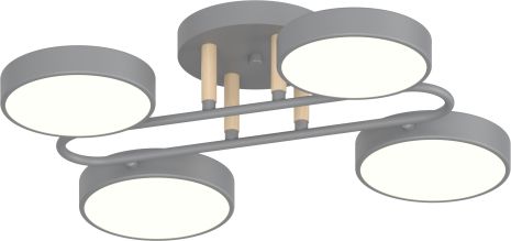 Люстра VALESO XI3322-4 серый+дерево