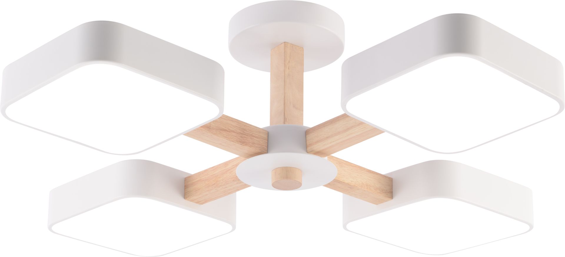 VALESO XI3354-4 люстра біла з дерев’яними елементами VALESO XI3354-4 люстра біла з дерев’яними елементами