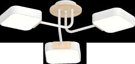 Люстра VALESO XI3356-3, білий+дерево Люстра VALESO XI3356-3, білий+дерево