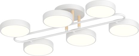 Люстра VALESO XI3322-6 белый+дерево