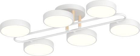 Люстра VALESO XI3322-6 белый+дерево