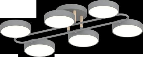 Люстра VALESO XI3322-6 сіро-дерев'яна