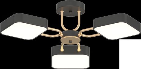 Люстра VALESO XI3362-3 чорний із золотом