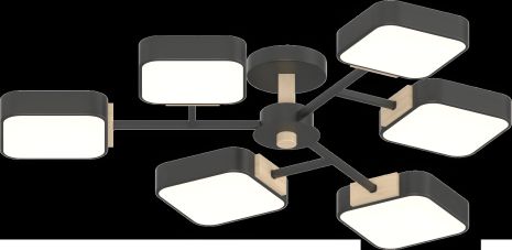 Люстра VALESO моделі XI3363-6, чорний+дерево