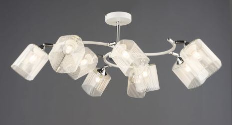 Люстра N6605/9 Белый + Хром