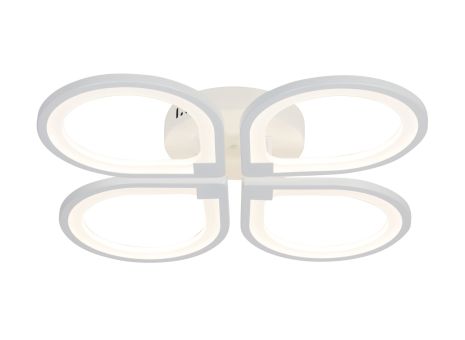 Люстра потолочная светодиодная VALESO 1143/4, LED 104W, с пультом, Белый