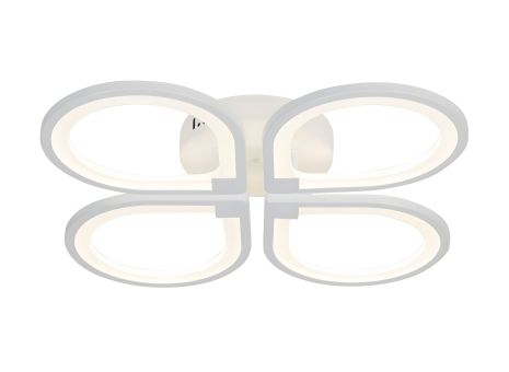 Стельова люстра VALESO 1143/4, LED 104W, з пультом, біла