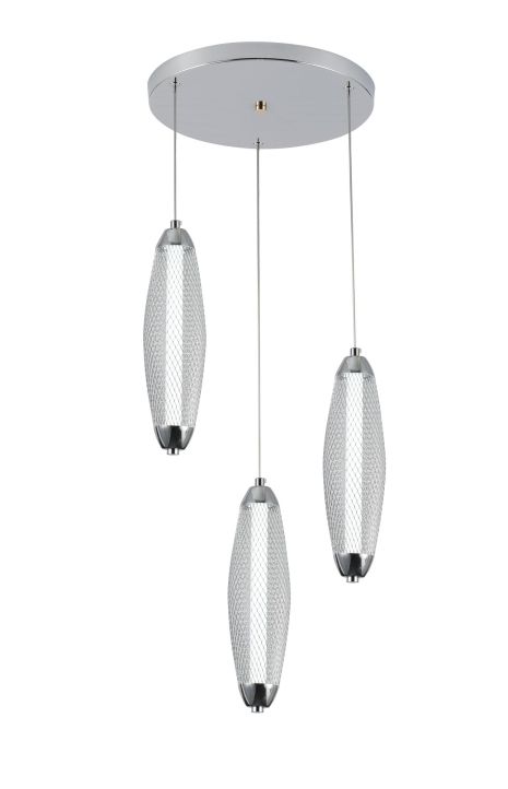 Люстрі підвісна акртилова VALESO G 2667/3P CR 24W