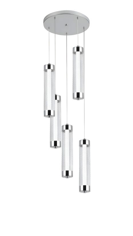 Подвесной светодиодный светильник G 2664/5P 40W Хром