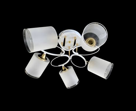 Стельова Люстра VALESO 6945B/5 на 5 плафонів (Білий+Хром)