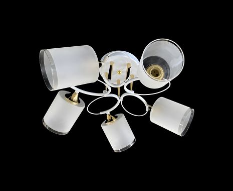 Стельова Люстра VALESO 6945B/5 на 5 плафонів (Білий+Хром)
