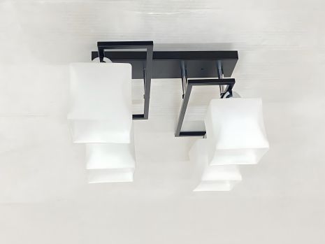 Потолочная Люстра VALESO на 4 плафона 6957B/4 (Черный+Хром) Потолочная Люстра VALESO на 4 плафона 6957B/4 (Черный+Хром)