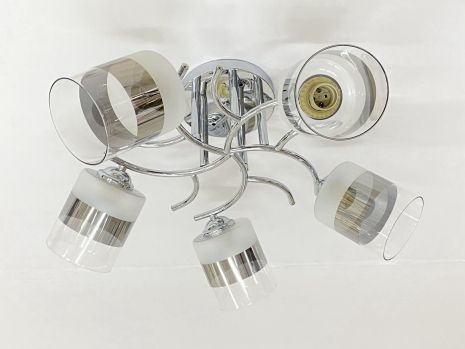 Потолочная Люстра на 5 плафонов VALESO 6978B/5 (Хром)