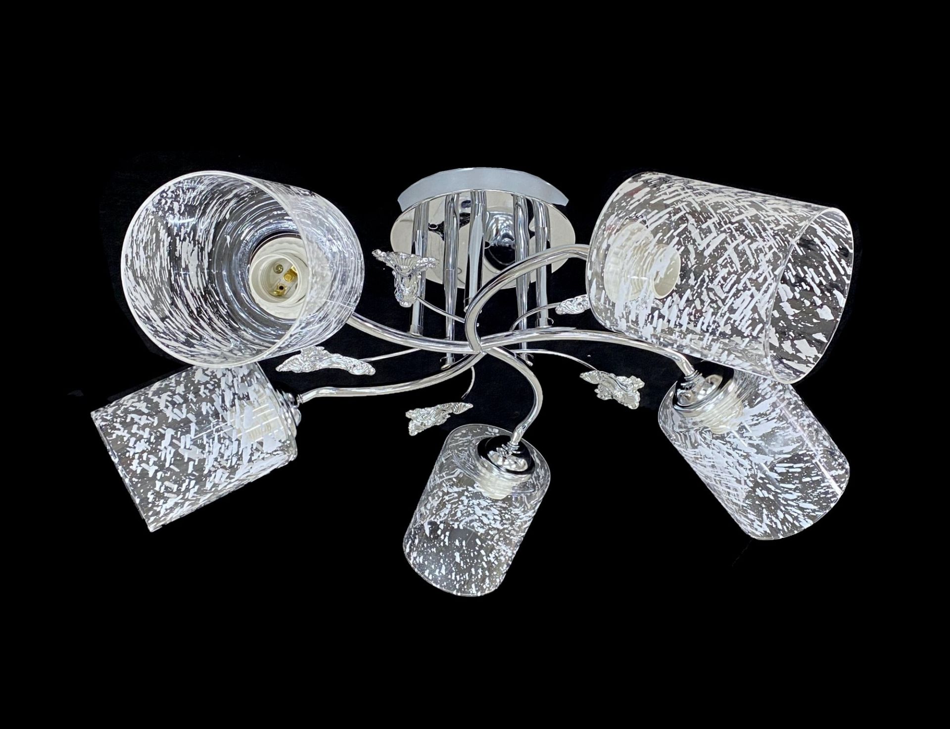 Стельова Люстра на 5 плафонів VALESO 2378B/5 (Хром) Стельова Люстра на 5 плафонів VALESO 2378B/5 (Хром)