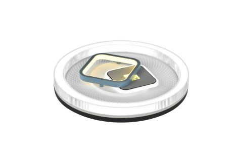 Светодиодная припотолочная люстра 2H-005, Белый+Черный