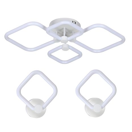 Комплект LED освітлення G 2589: люстра 72W + два світильники по 14W