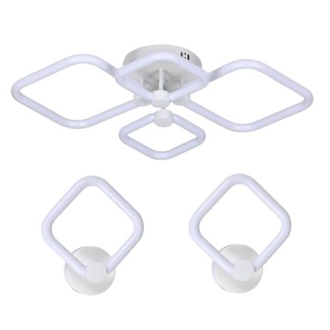 Комплект LED-освітлення G 2589: Пристельова люстра 72W + 2 Світильники 14W