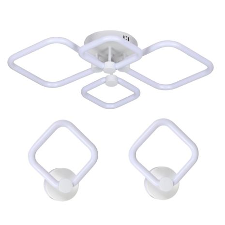 Комплект LED-освітлення G 2589: Пристельова люстра 72W + 2 Світильники 14W