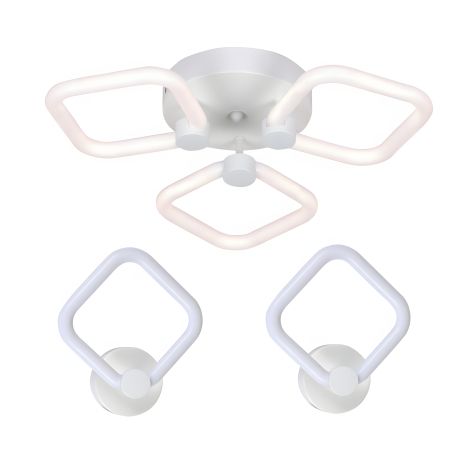 LED-освітлення комплект G 2589: Пристельова люстра 42W + 2 світильники 14W