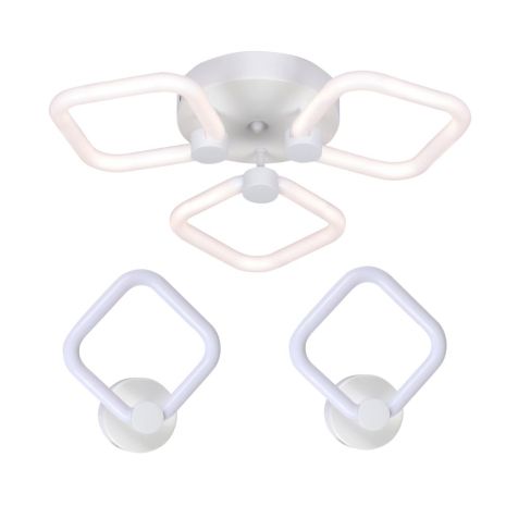 Комплект LED-освітлення G 2589: Пристельова люстра 42W + 2 Світильники 14W